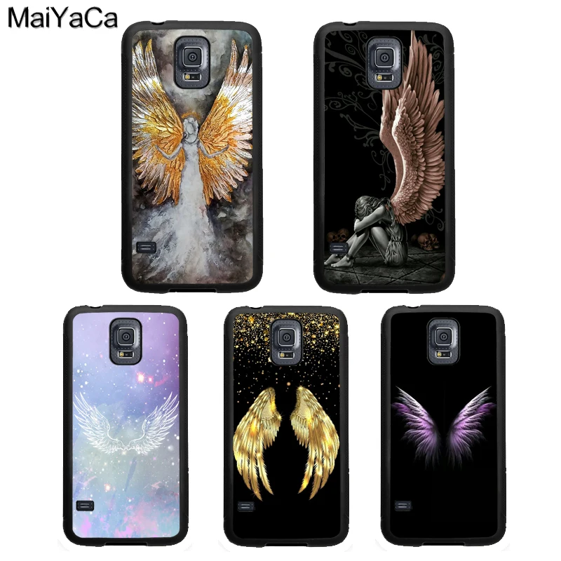

MaiYaCa Fantasy Angel Girl Wings Rubber Case For Samsung Galaxy S4 S5 S6 S7 Edge S8 S9 S10 Plus Lite Note 9 8 5 TPU Cover Coque