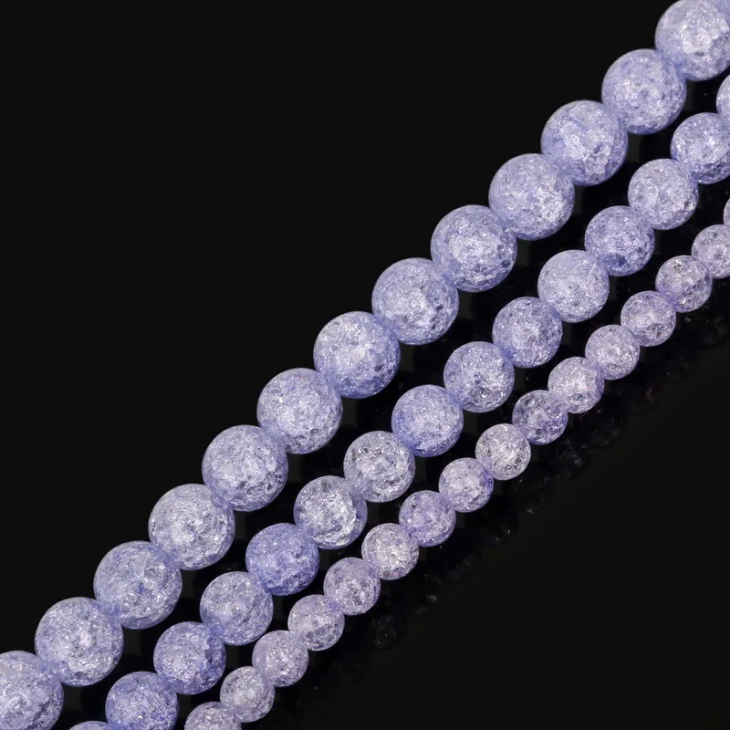 Стеклянные бусины с трещинами 6/8/10 мм|beads for diy|cracked glass beadscrystal round beads |