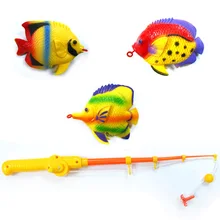 Детская рыболовная игрушка стержень модель Чистая 3 большая рыба дети забавные игрушки для ванной игры
