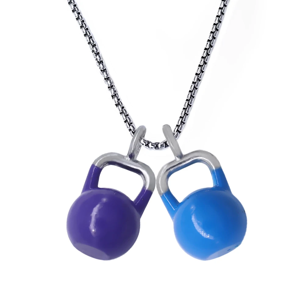 Buy New Design Gym Purple Blue Kettlebell Pendant