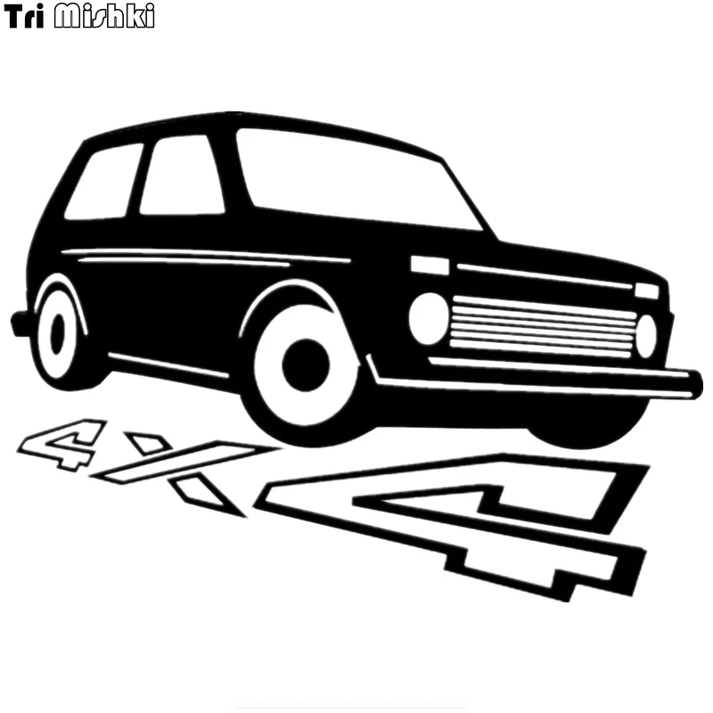 

Tri Mishki HZX238 15*21.2cm for vaz lada niva 4x4 funny car stickers Vinyl Decals Motorcycle Accessories sticker reflective