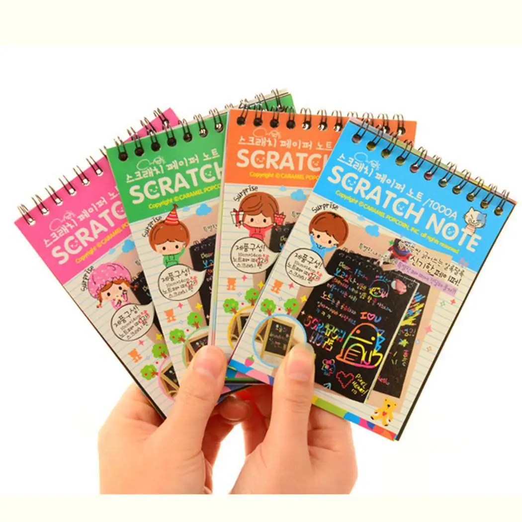 

Portable DIY Children Education Painting Book Random Home Loose Leaf Scratch > 3 Years Old Picture Book