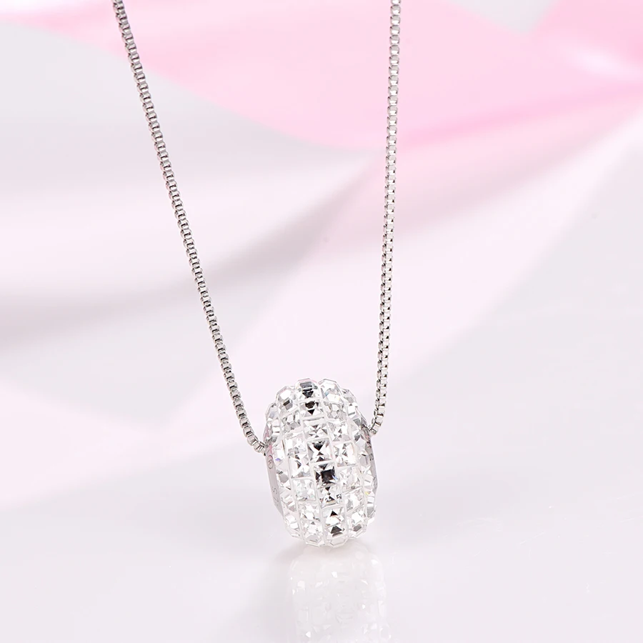 Оригинальные кристаллы Swarovski, Круглый бисер, ожерелье для женщин, новинка, модное элегантное ожерелье, вечерние ювелирные изделия, подарок для мамы