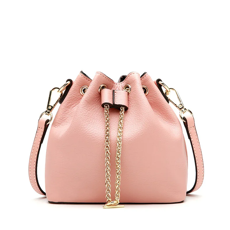 

Luxury Brand Women Bucket Bag Fashion Girls Shoulder Bag All-match Genuine Leather Female Crossbody Bag For Teenage Girls