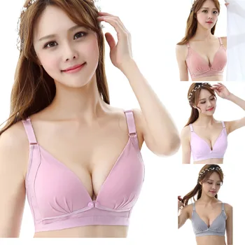 

Maternity Underwear Push Breastfeeding Solid Cotton Bra Lactancia Embarazada Sujetador Soft Clothing For Breastfeeding BC 34-40