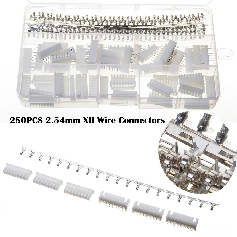

YT 250PCS 8 Pin 2.54mm Dupont Male Female Jumper Cable Connectors Electrical Wire Pin Header Housing Connectors Kit With Box