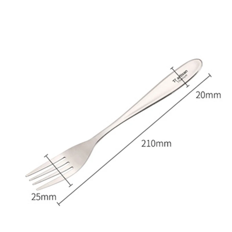 Tiartisan уличная посуда титановая столовая посуда ложка Вилка Западный десерт столовые приборы ложка для мороженого товары для рождественской вечеринки - Цвет: Fork