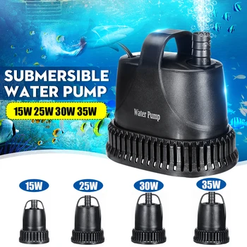 

AC220-240V 15W 25W 30W 35W Water Pump for Submersible Aquarium Fish Tank Adjustable Flow Rate Pump Fountain Feature Pump+Nozzles