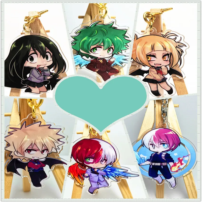 

My Hero Academia Double Sided Clear Keychain Boku no Hero Academia Key Chain Hot Sale Anime Key Ring