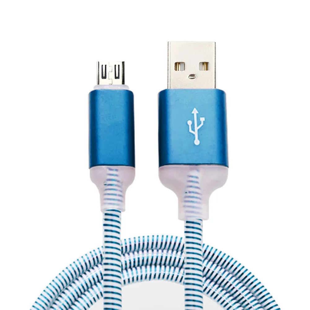 

2019 Fashion 100% brand new and high quality Visible LED Flow Light Micro USB Charging Data Sync Cable for Android Phone