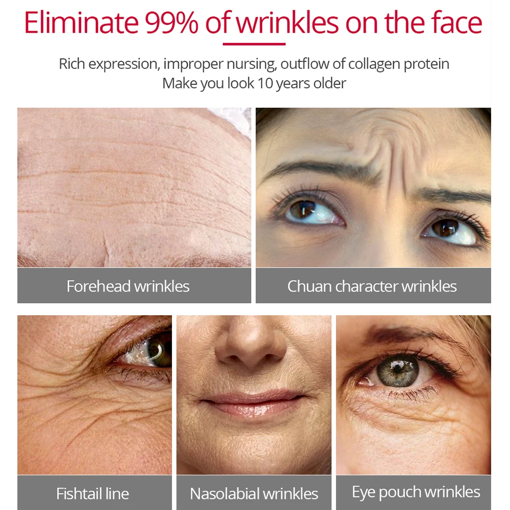VIBRANT GLAMOUR Face Cream Six Peptide Pure Collagen Eye Cream Anti-wrinkle Firming Anti Aging Anti Acne Whitening Care Skin Set