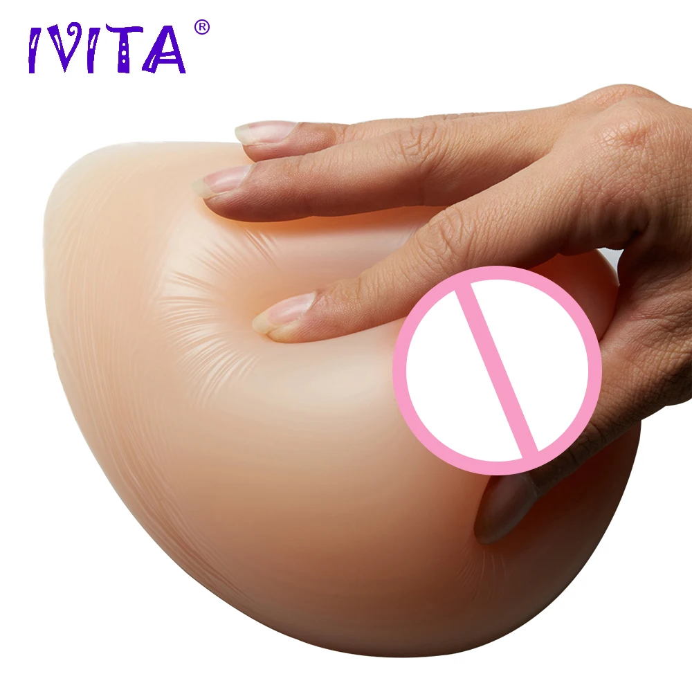 IVITA 1000 г/пара искусственная грудь реалистичные силиконовые формы груди протез