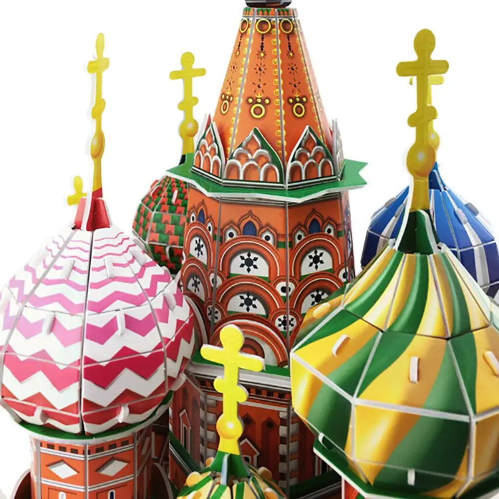 Большой русский 3D головоломки игрушки для детского собора Нотр Дам Святого