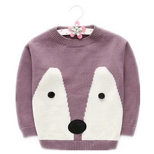 Новые модные детские свитера весенне-осенние свитера с мордочкой лисы для мальчиков и девочек детские пуловеры, верхняя одежда Детский свитер