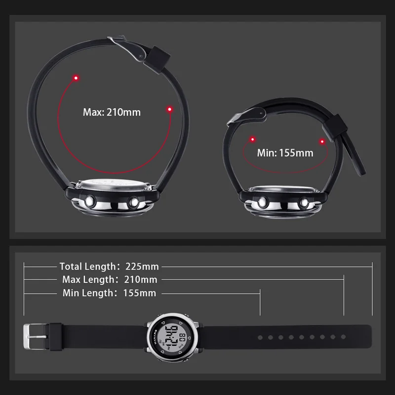 PANARS Children Boys Girls Student Wrist Watch Waterproof  LED Digital Kids Watches Fashion Sport Gift Watch Alarm Male Clock