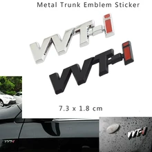 1 шт., логотип VVTi, металлическая Серебристая черная полоска, стикер Fender для автомобиля, боковая эмблема, значок, автомобильная эмблема, наклейка на тело для toyota