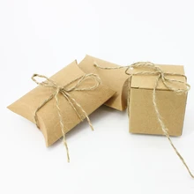 50 unids/set de Cajas de Regalo de cartón, caja de regalo de pastel, dulces, regalo de boda Vintage, bolsa de regalo para invitado de fiesta, paquete de papel Kraft