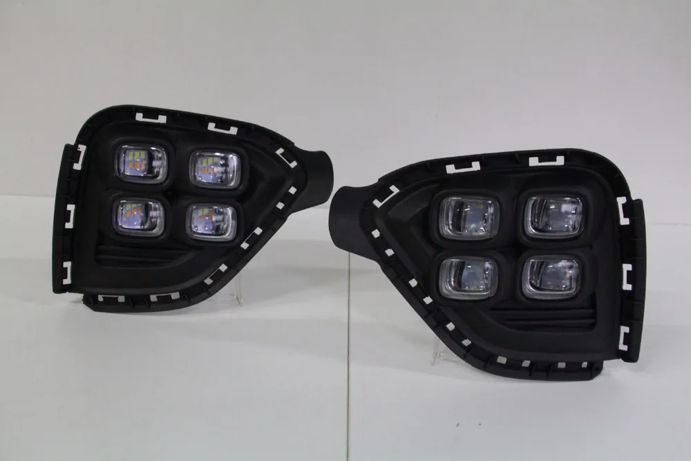 

eOsuns led drl daytime running light for Hyundai ix25 with yellow turn signal,dimmer function and wireless control