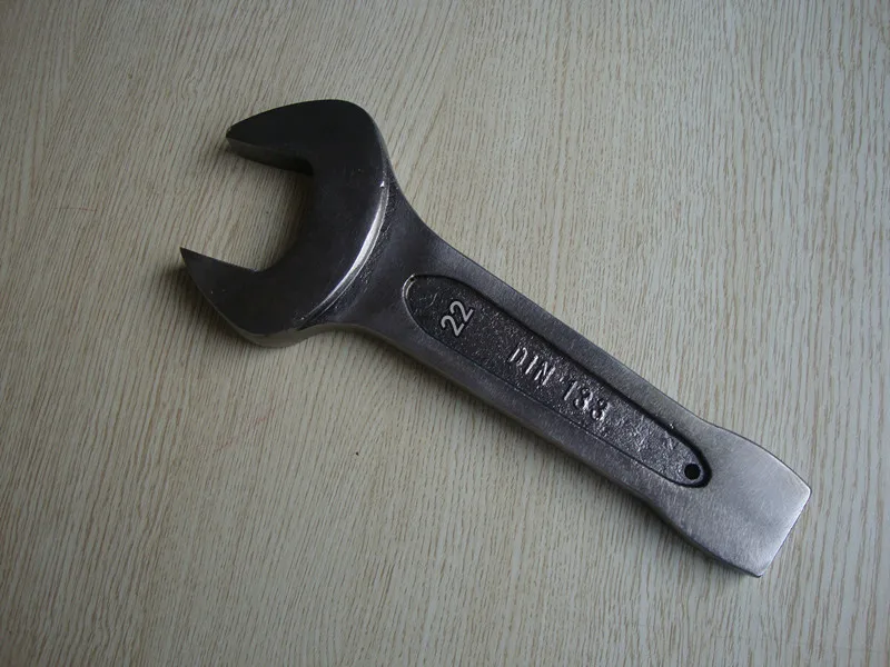 

22mm DIN 133 striking open end wrench, well made Geman standard CARBON STEEL open wrench, good price and quality.