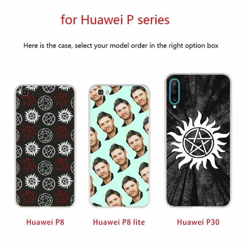 Мягкий чехол для Huawei P40 P30 P20 Pro P10 Lite e Plus P Samrt Z 2020 2019 Supernatural Jensen Ackles|Бамперы| |