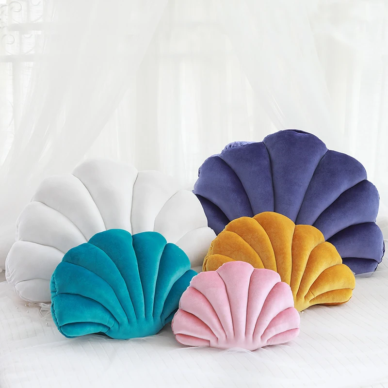 

creative shell toy stuffed soft shell plush pillow 10 colors shell throw pillow cushion car sofa home decoration gift for friend