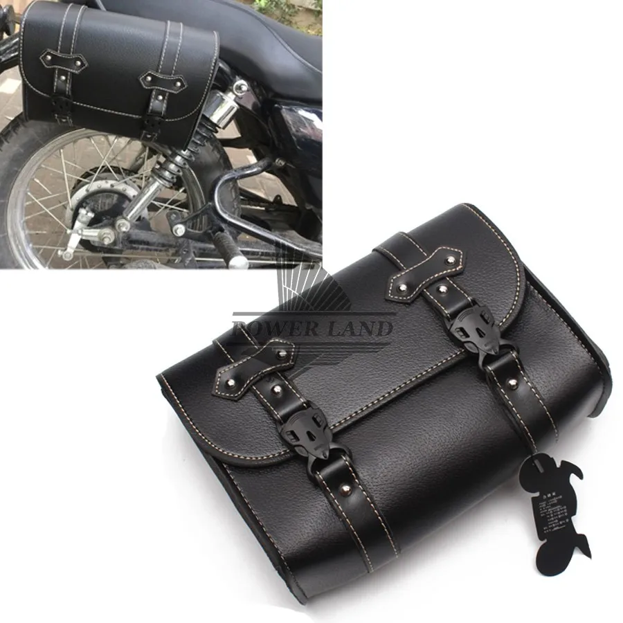 Мотоциклетная сумка из ПУ кожи для Harley Sportster XL883 Honda Suzuki Kawasaki|Кожаные и седельные