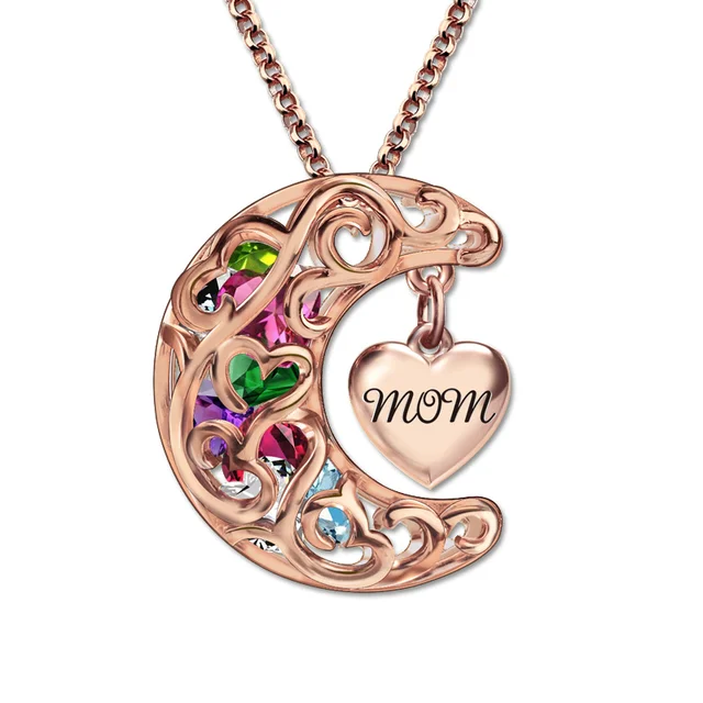 rose gold mum necklace