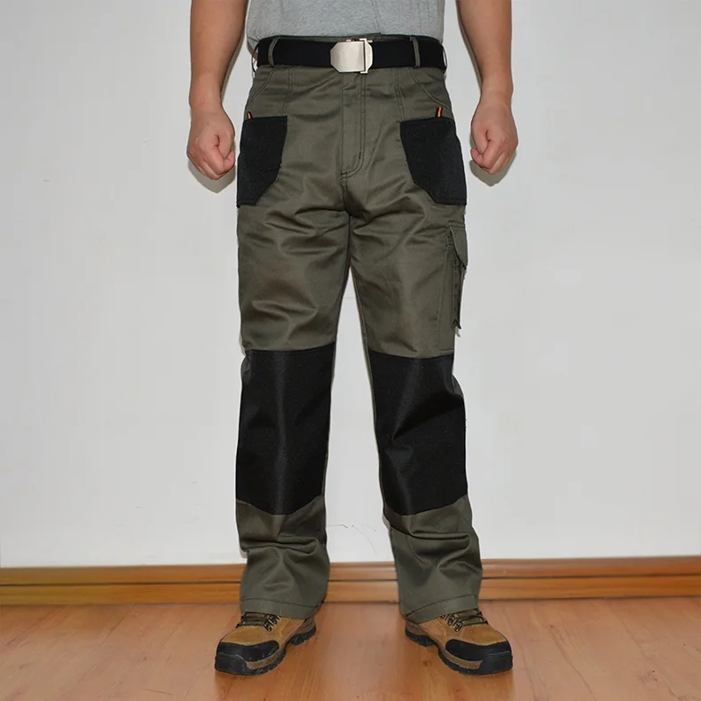Мужские брюки карго, военные тактические брюки, мульти карманы, полная длина, рабочие брюки, оливковый черный цвет, для мужчин размера плюс ID711 - Цвет: ID711-2 Olive