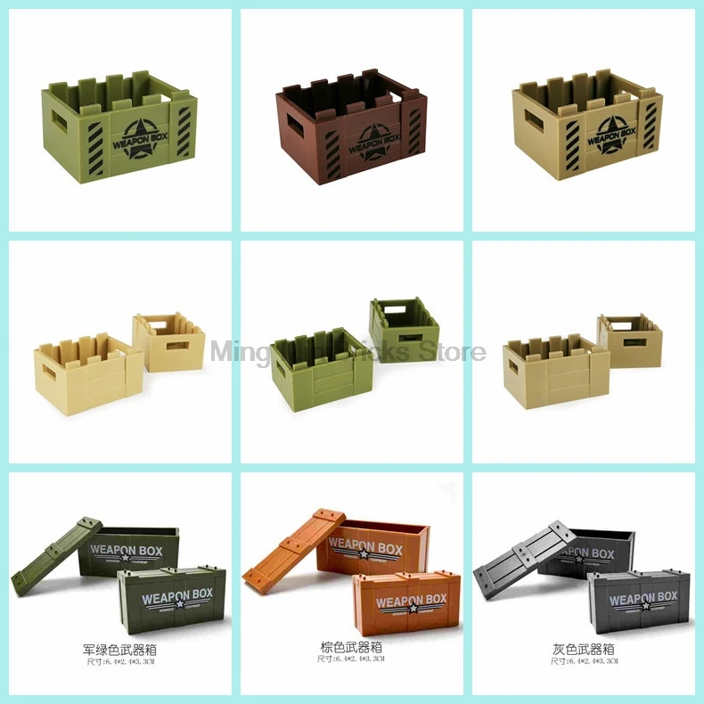 

Legoing military series special SWAT soldier Weapon Box Rifle bullet equipment Small Model Building Blocks Legoings Kids Toy Kit