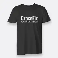 CrossFit ковка Элитные Фитнес Футболки Черный S-3XL мужские футболки