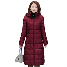 2019 New Winter Jackets Women Plus Size 4XL Casual Hooded Warm Cotton Padded Coat Female Long Down Jacket Women Parkas Outerwear цена 2019 New Winter Jackets Women Plus Size 4XL Casual Hooded Warm Cotton Padded Coat Female Long Down Jacket Women Parkas Outerwear цены онлайн
