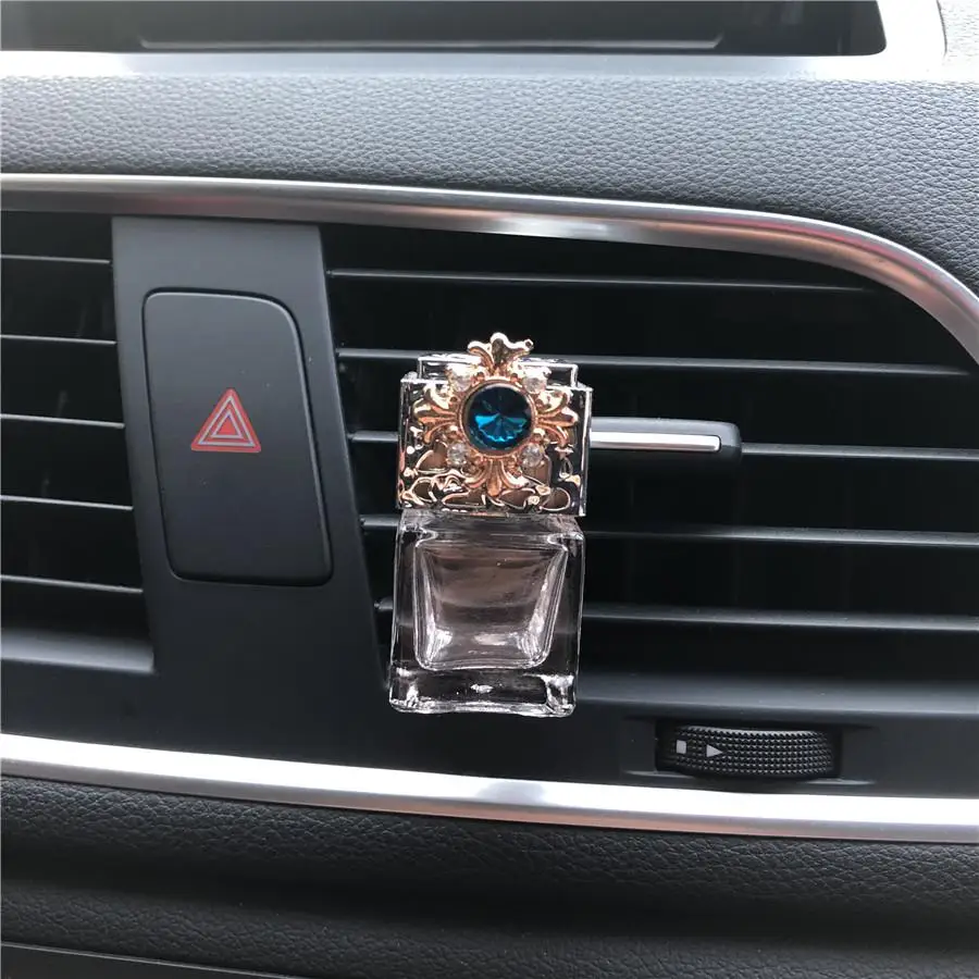 Красивый металлический стеклянный флакон с пауком, автомобильный освежитель воздуха с клипсой для украшения воздуха, автомобильный освежитель воздуха без духов - Название цвета: A