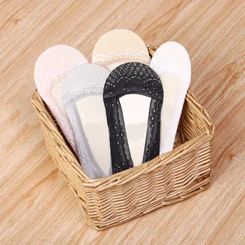 

5 Pairs Fashion Women Socks Ladies Lace Short Comfortable Invisible Liner No Show Pads Low Cut Socks 3 Color Available