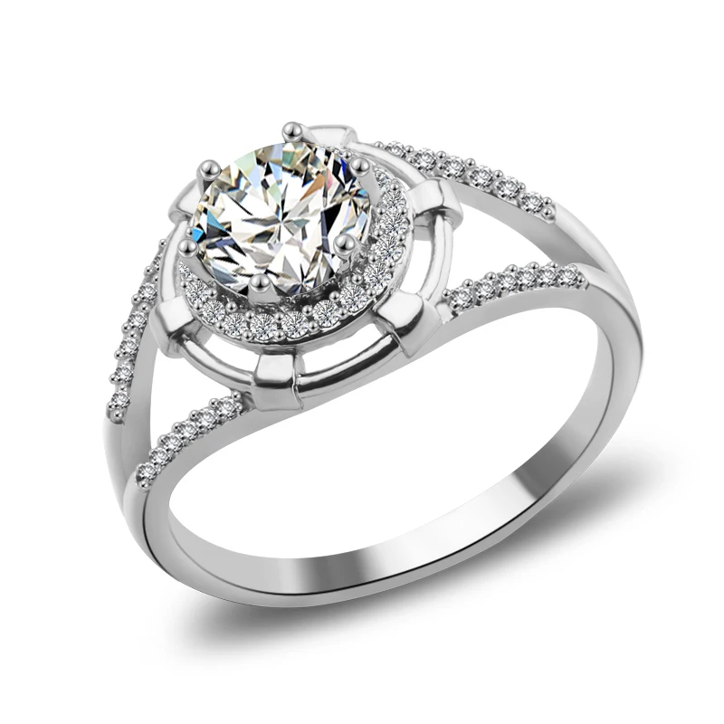 Классическое кольцо круглой формы оливковый зеленый Цирконий Серебряное Золотое заполненное обручальное кольцо Горячая Распродажа для женщин Ювелирное кольцо - Цвет основного камня: CR0228