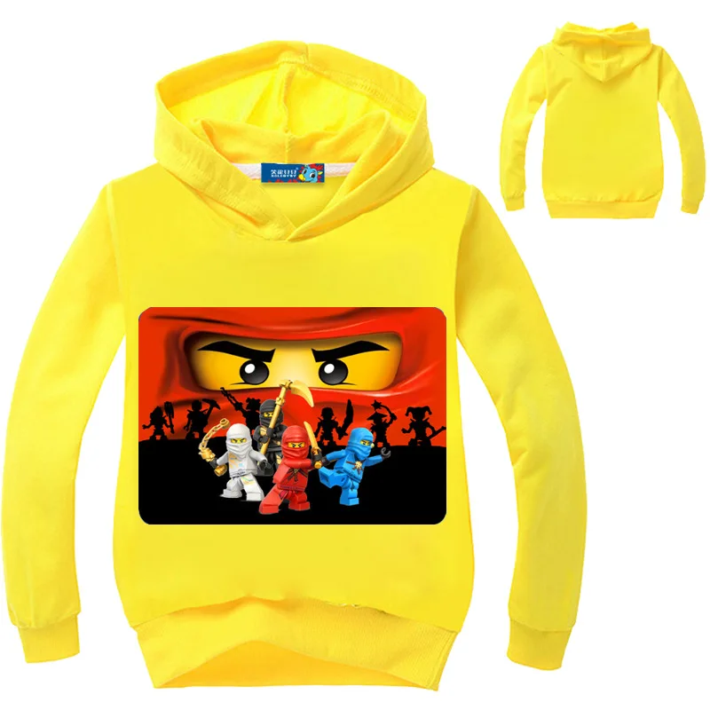 Новинка свитер для мальчиков Legoes детские футболки Ninjago девочек с капюшоном