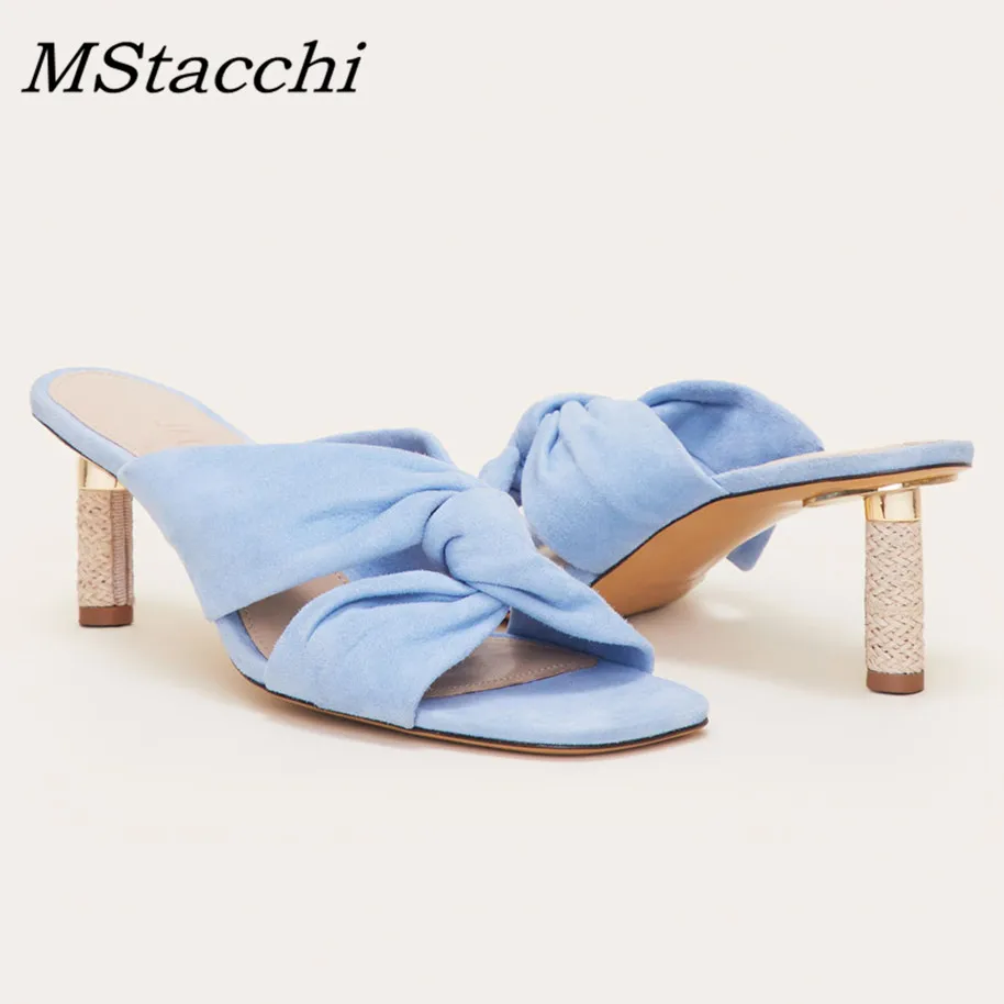 MStacchi/Новинка; Модные женские босоножки в классическом стиле с бабочкой-контом; летняя повседневная обувь; женская обувь из натуральной кожи на высоком тонком каблуке
