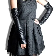 half finger 50cm long real sheepskin fur sleeve glove, genuine sheep fur long gloves,arm warmer for winter
