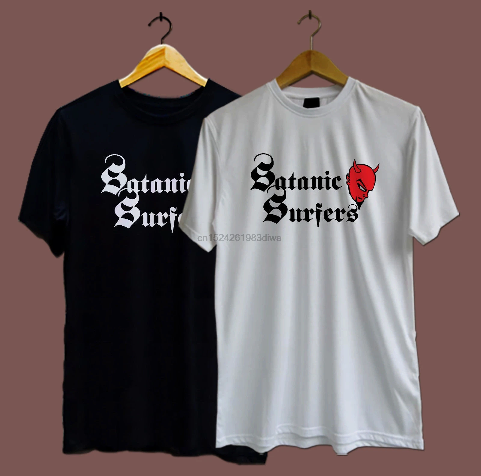 

New SATANIC SURFERS punk rock band Black And White T-shirt Shirts TEE XS-3XL