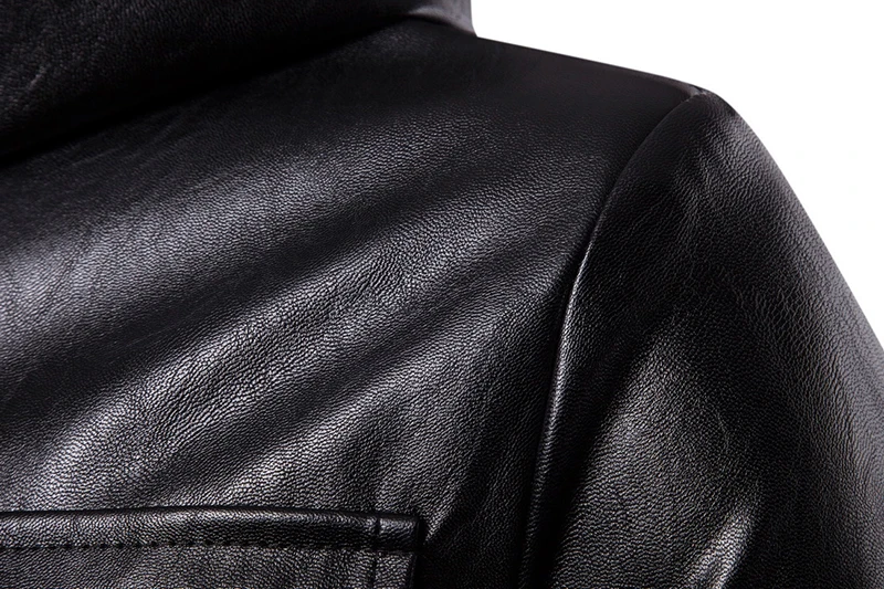 Schinteon длинная куртка из искусственной кожи с капюшоном, плащ из искусственной кожи, ветровка, черная мотоциклетная велосипедная одежда, Новое поступление