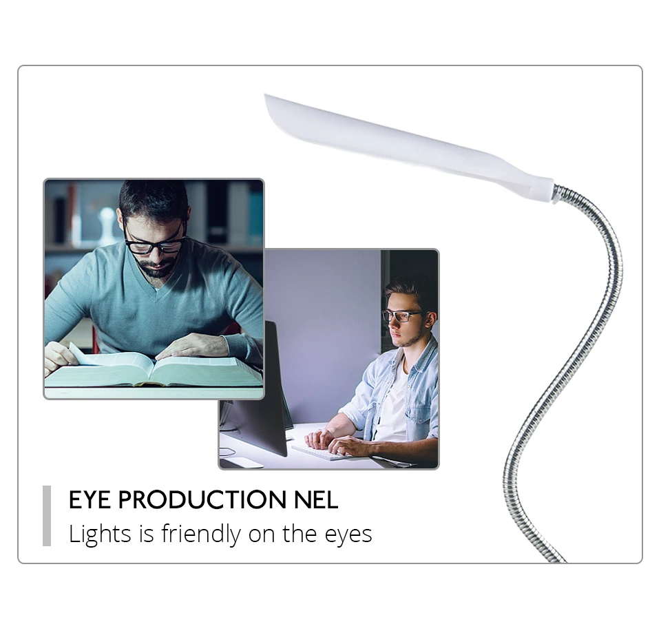 Mini Flexible LED Night Lights Table Lamp Reading Book Eye Protection Flexible Push Switch Bendable Battery Powered (8)