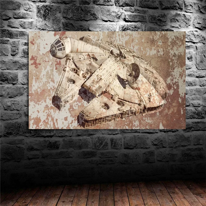 Vintage Street Star Wars Art Movie Poster Home Decoration Wall Canvas Print No Framed Vintage Street Star Wars Art Movie Poster Home Decoration Wall Canvas Print No Framed