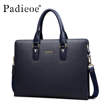 

Padieoe men bag briefcase leather computer bag messenger handbag purses jobs genuine leather