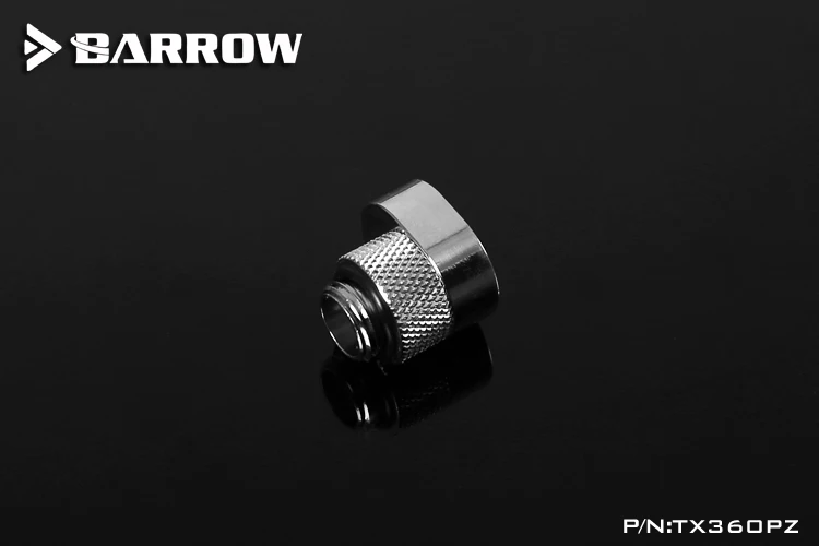 Barrow G1/4 &quot360 поворотный переключатель Смещенный адаптер черный/серебристый