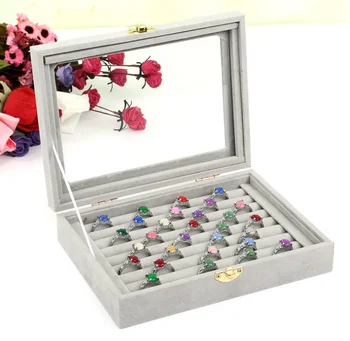 

New hot Ring box organizer jewelry storage box fashion jewellery Display box jewelry holder gift box