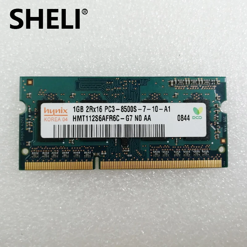 

SHELI HY hynix 1GB 2Rx16 pc3-8500s-7-10-a1 hmt112s6afr6c-g7 memory stick