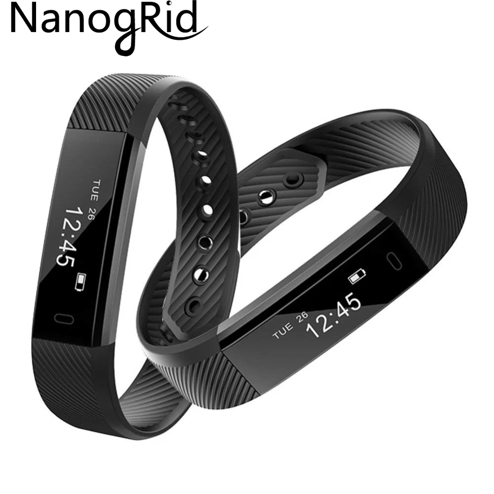

SSmart Bracelet Fitness Tracker Step Counter Activity Monitor Band Alarm Clock Vibration Men woman Wristband IOS Android phone