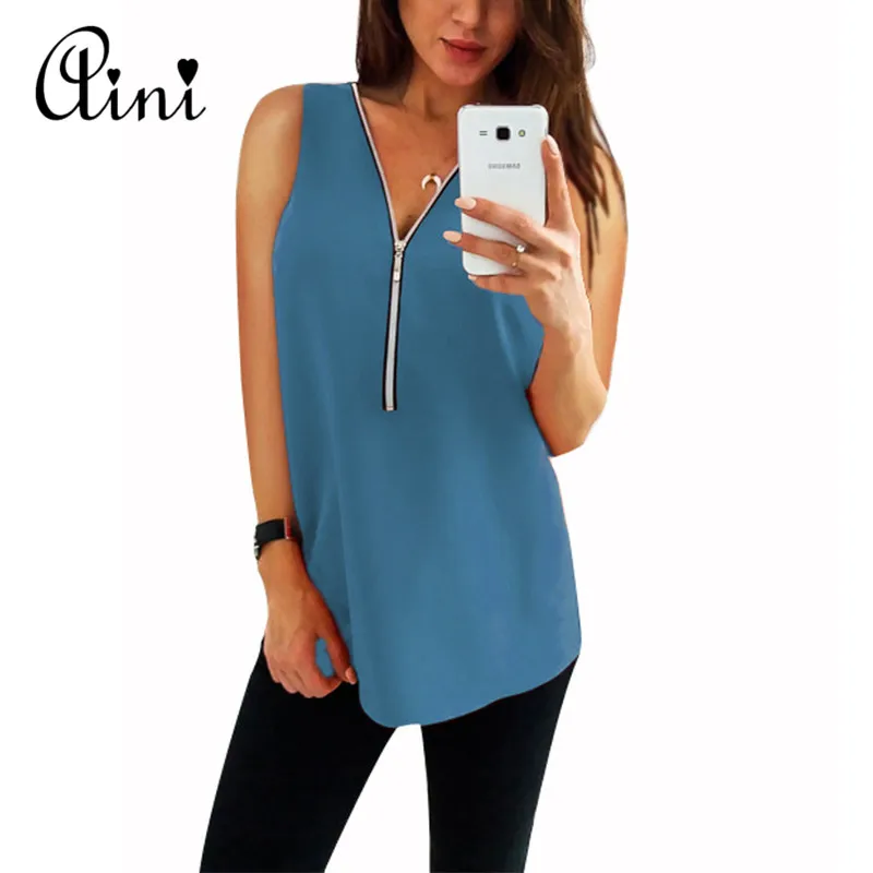 Plus Size Sleeveless Chiffon Blouses Summer Women Vest Chiffon Tank Top Boho Plus Size Tops Solid Female Blusa Beach Summer Tops Blouses