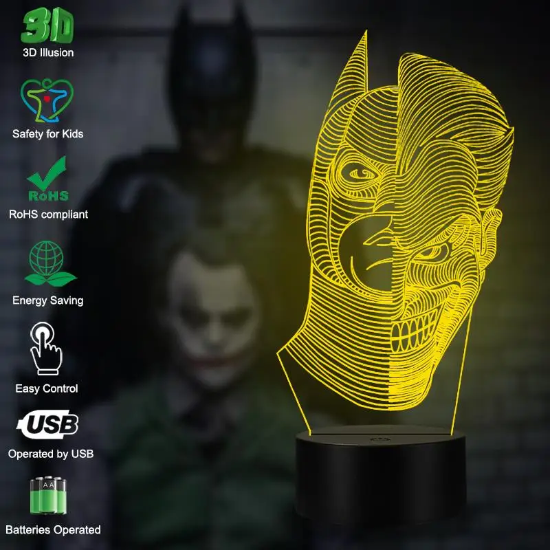 VCity 3D Ночник светильник USB LED Настольная лампа многоцветный домашний декоративный
