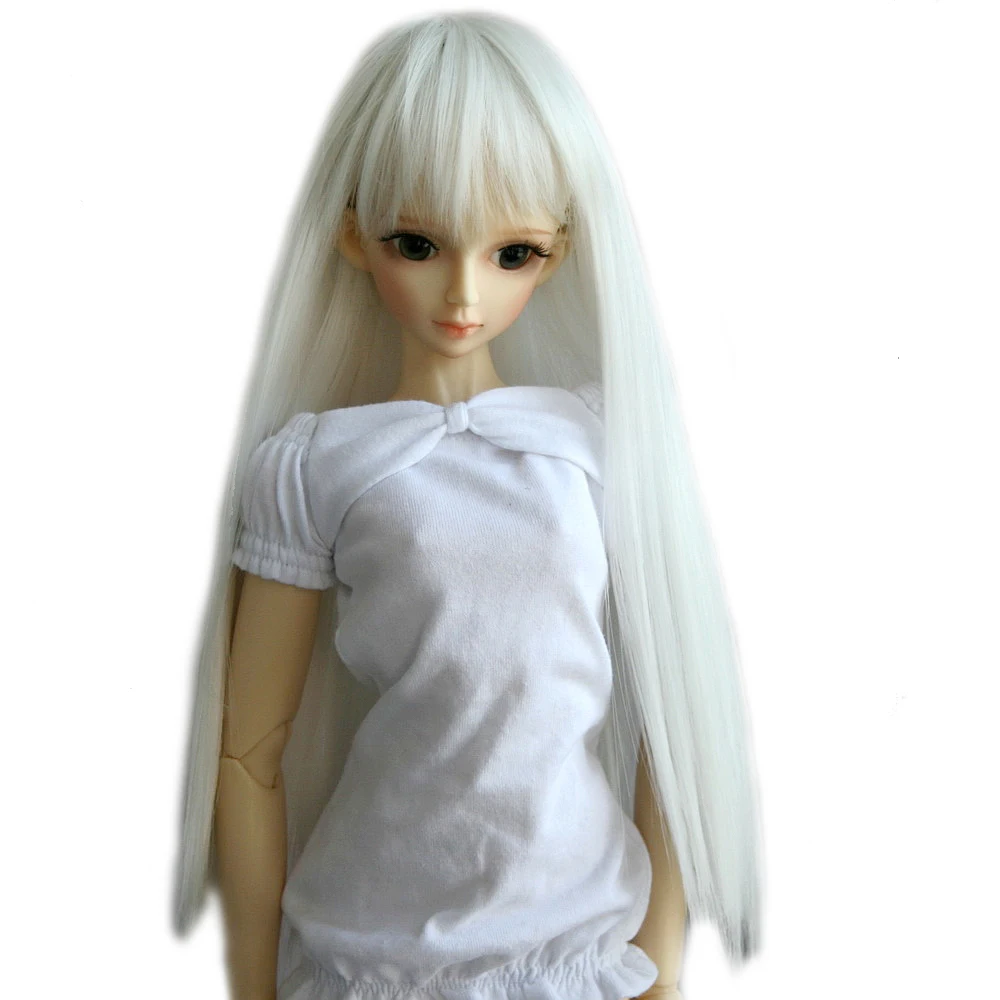 1 Pcs Doll Head Fashion Flaxen Short Hair Students Head Wigs For s Doll JB