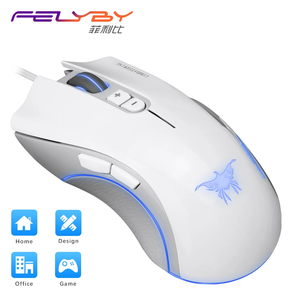 

FELYBY High-Quality Professional 4800DPI Optical Wired Gaming Mouse for Computer Laptop & 7 buttons Mice for Gamer